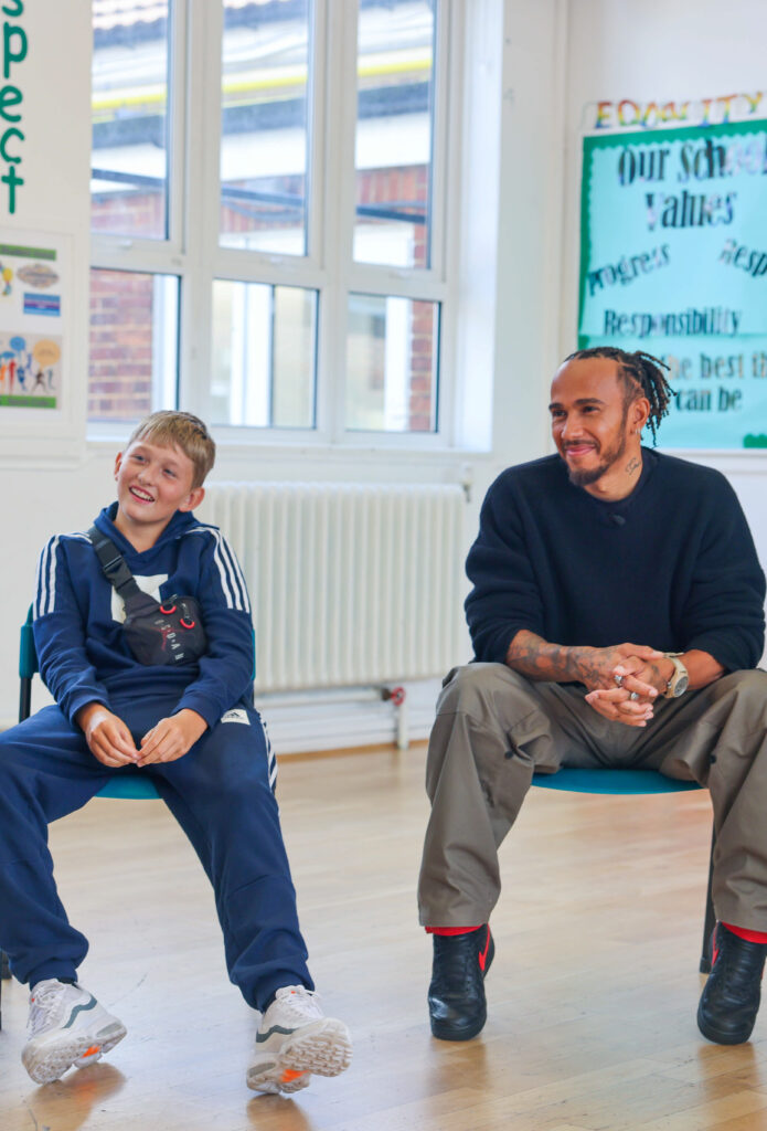 Sir Lewis Hamilton visits Pupil Referral Unit to learn more about our work with The Difference